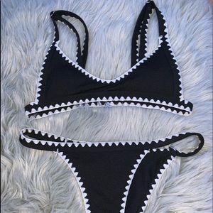 black and white bikini size small